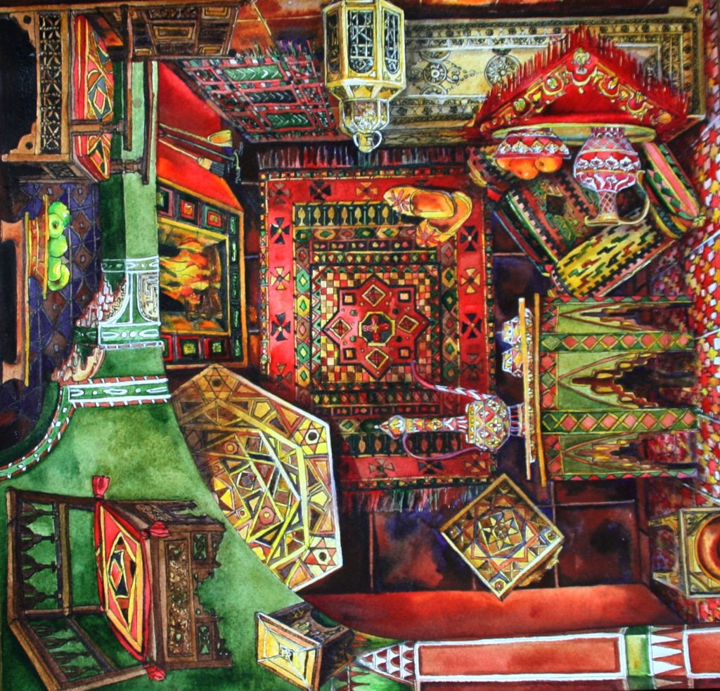 Moroccan House watercolour