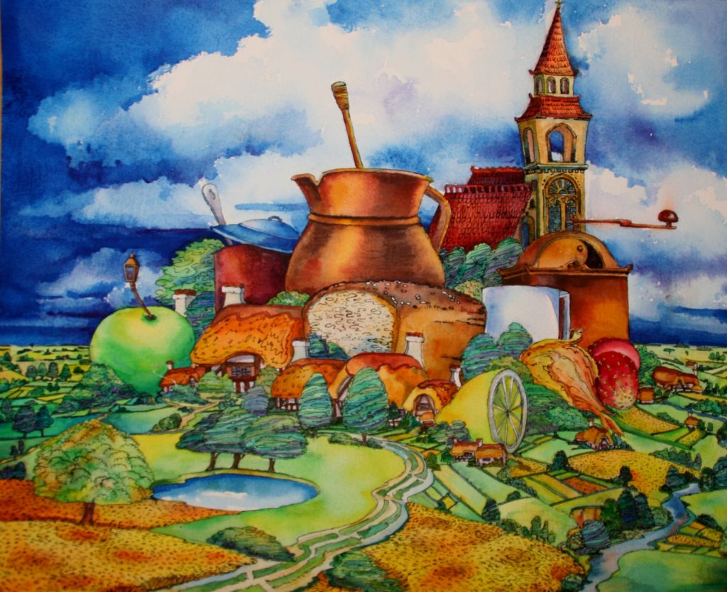 English breakfast watercolour